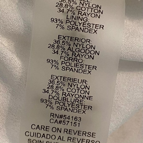 Tommy Hilfiger Women’s Size XS Ivory Top Floral Crocheted Lace Overlay SS Zipper - Picture 7 of 8